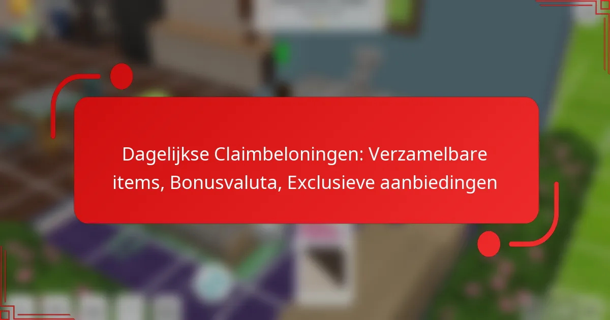 Dagelijkse Claimbeloningen: Verzamelbare items, Bonusvaluta, Exclusieve aanbiedingen