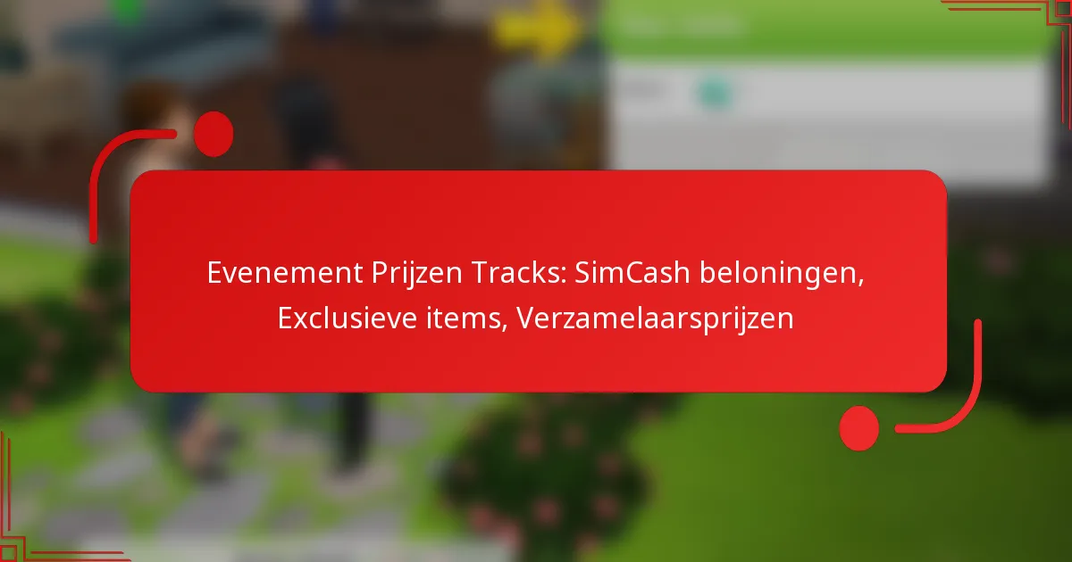 Evenement Prijzen Tracks: SimCash beloningen, Exclusieve items, Verzamelaarsprijzen