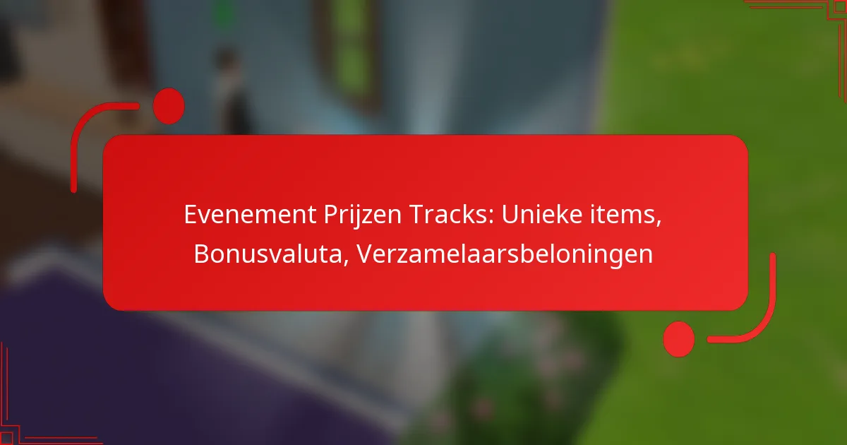 Evenement Prijzen Tracks: Unieke items, Bonusvaluta, Verzamelaarsbeloningen