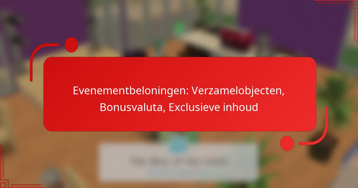Evenementbeloningen: Verzamelobjecten, Bonusvaluta, Exclusieve inhoud