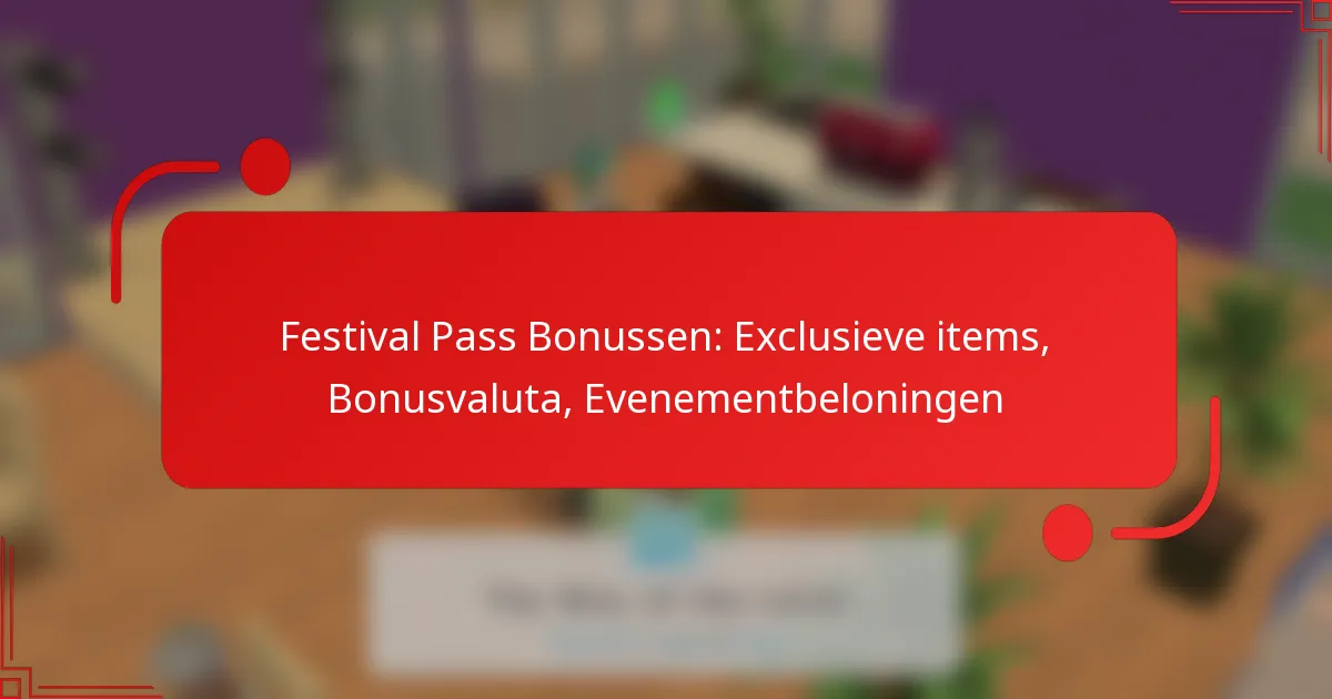 Festival Pass Bonussen: Exclusieve items, Bonusvaluta, Evenementbeloningen