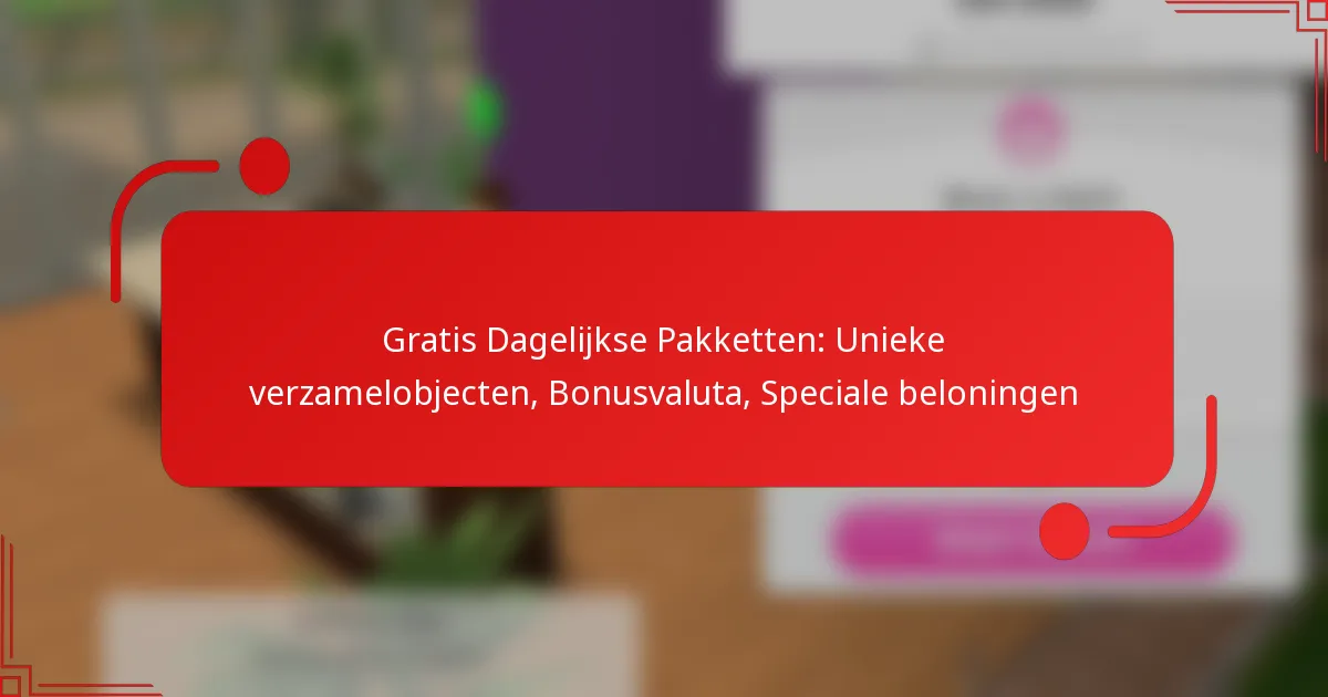 Gratis Dagelijkse Pakketten: Unieke verzamelobjecten, Bonusvaluta, Speciale beloningen